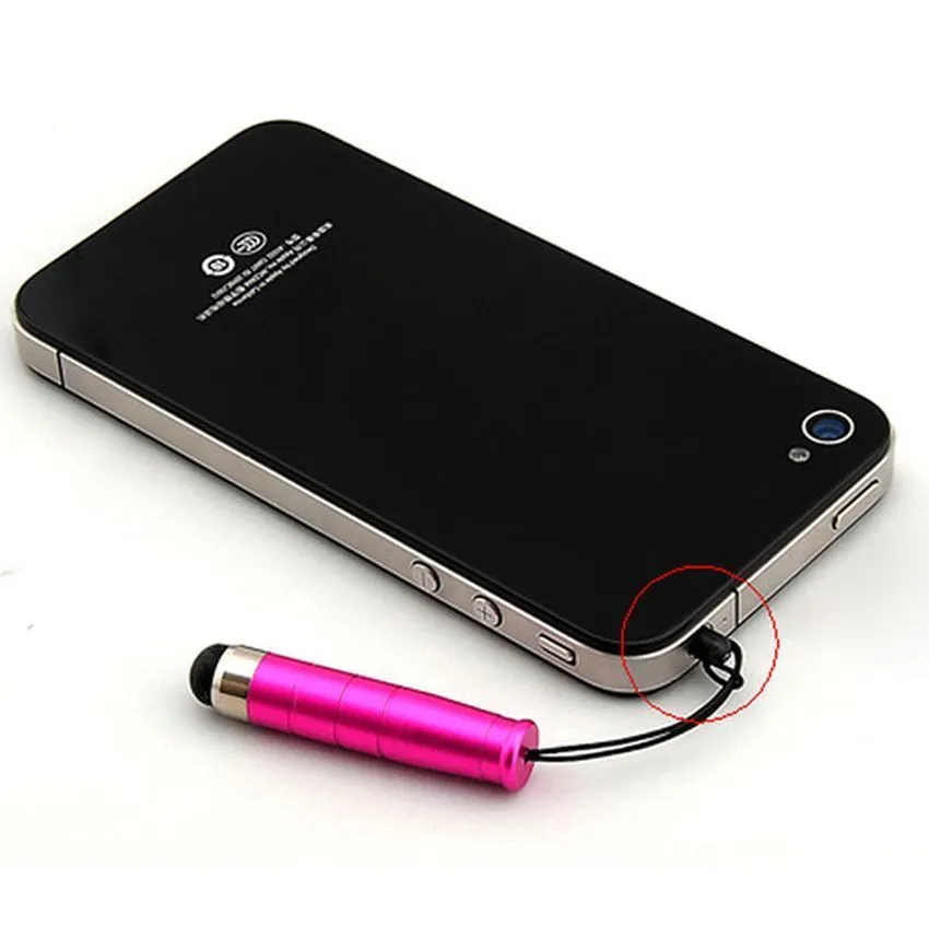Lot Mini Bullet Stylus Touch Pen con tapón antipolvo para teléfono móvil Tablet PC para pantalla capacitiva 3782915