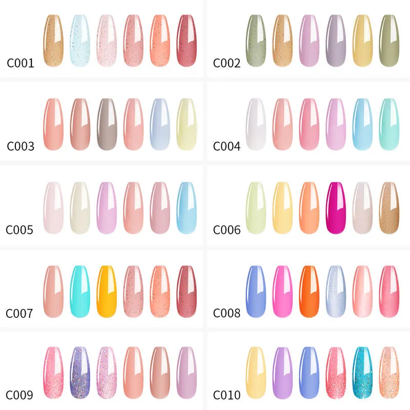 Elite99 6 peças / lote de doces cor gel esmalte set abaixam a unha arte gel polonês semi-permanente verniz uv híbrido unhas gel