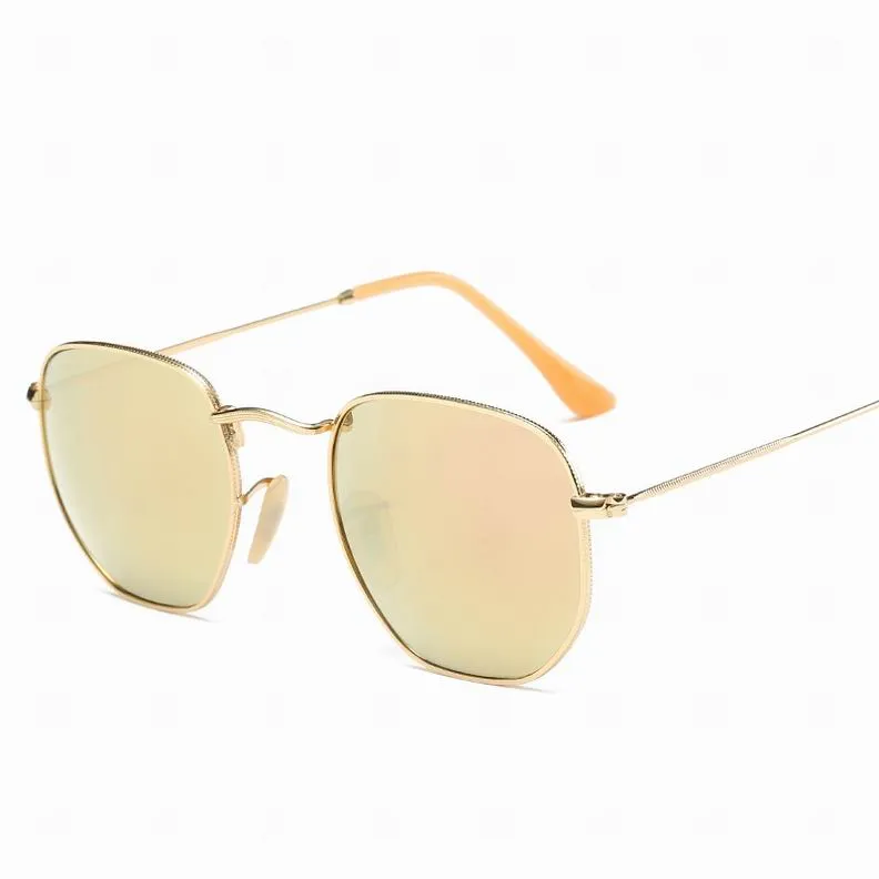 Vintage heksagonalne okulary przeciwsłoneczne dla kobiet designerskie okulary słoneczne damskie lunety Uv400 Kobiet H0E z skrzynkami 294I