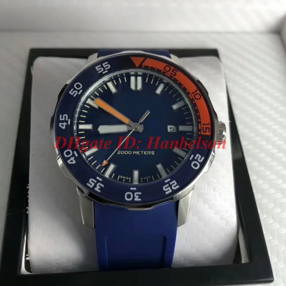 Luxusuhr IW356811 montres FAMILLE orologio di lusso hommes mécaniques automatiques uhr Sport bracelet en caoutchouc cadran blanc montres-bracelets2454