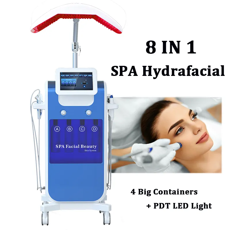 8 IN 1 Hydra Facial Machine RF skin rejuvenaiton Microdermabrasion Hydro Dermabrasion Bio-lifting wrinkle removal hydrafacial Spa Machine