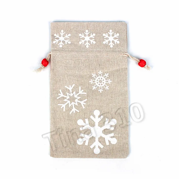 hot Christmas Drawstring Gifts Bag Pouch Santa Clause Snowflake SnowmanChristmas Decorations Christmas Gift Bags Festive T2I5372