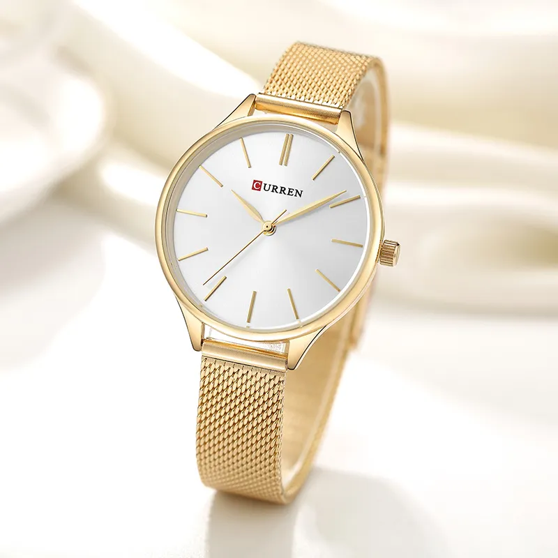 CURREN uhr Mode Einfachen Stil Neue Damen Armband Uhren Frauen Kleid Armbanduhr Quarz Weibliche Uhr Geschenke relogios femini2990