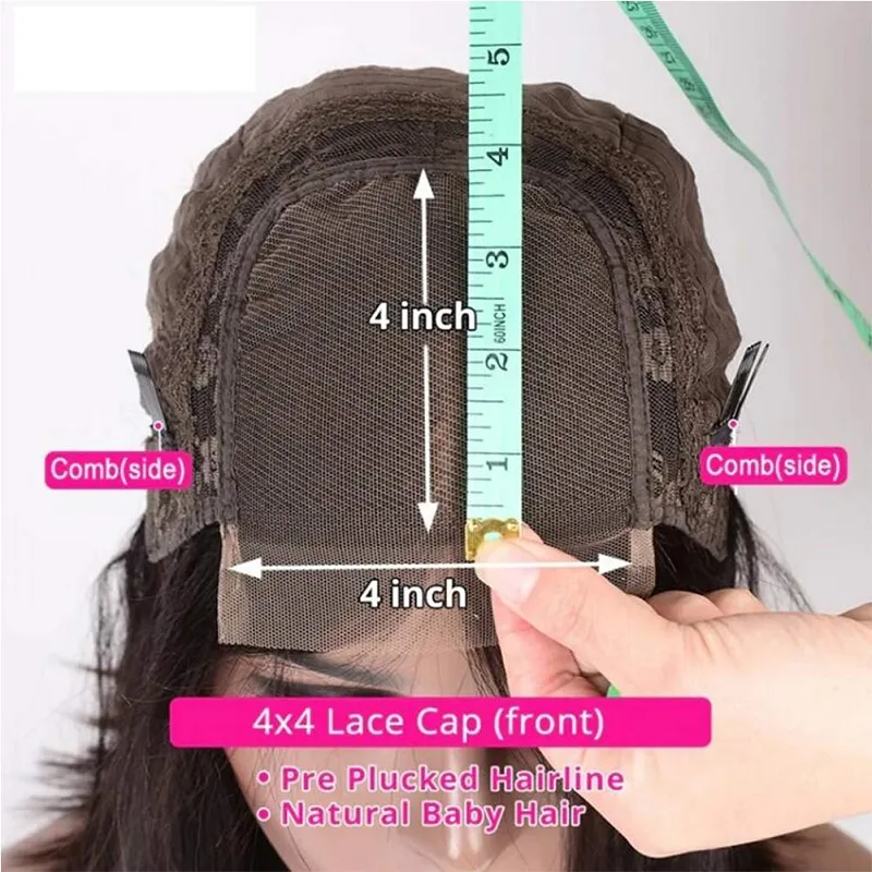Perruques de cheveux humains courtes droites 4X4 dentelle frontale perruque Bob avant de lacet perruques brésilienne avant de lacet Human27443716155660