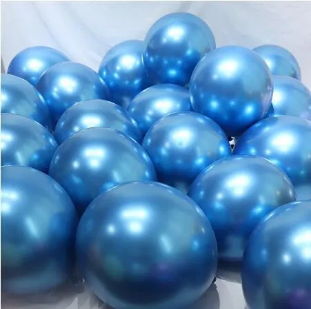 12 Inch Metallic Gold White Pearl Balloons Baby Shower Wedding Birthday Party Navy Blue Gold Confetti Latex Balloon Decor Ki2302