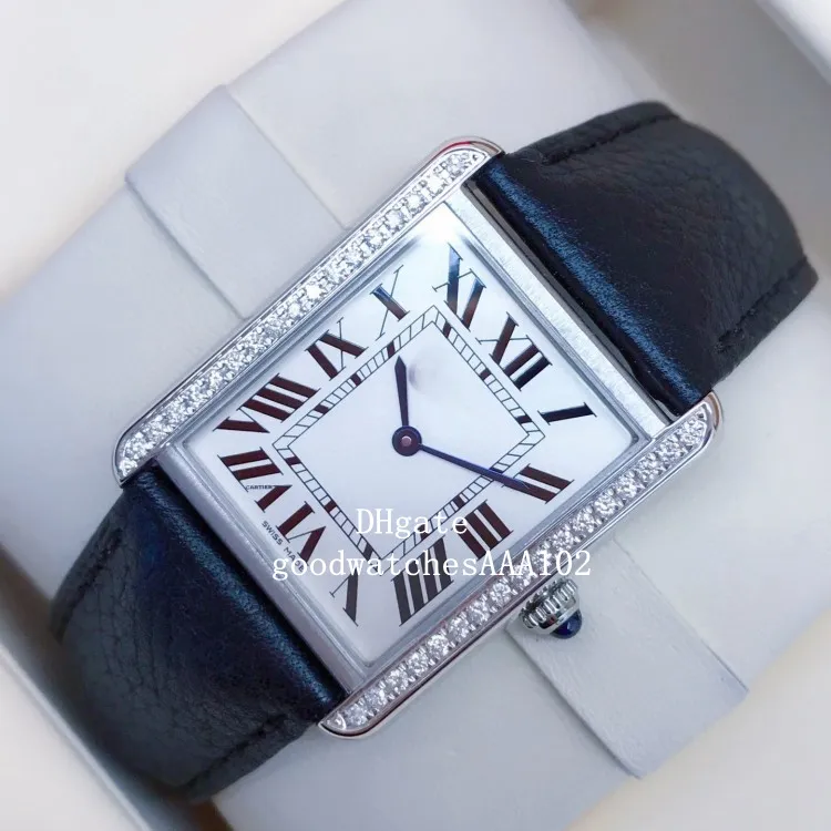 Série classique Les dames regardent les montres féminines W1018355 Bands de sangle en cuir de cadran blanc