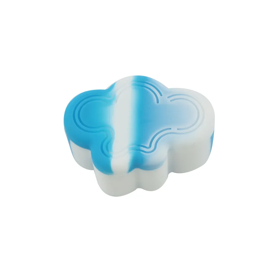 10 pièces antiadhésif forme de nuage Silicone conteneur pot cire Dab boîte insectes joint d'huile pot 22ML219U