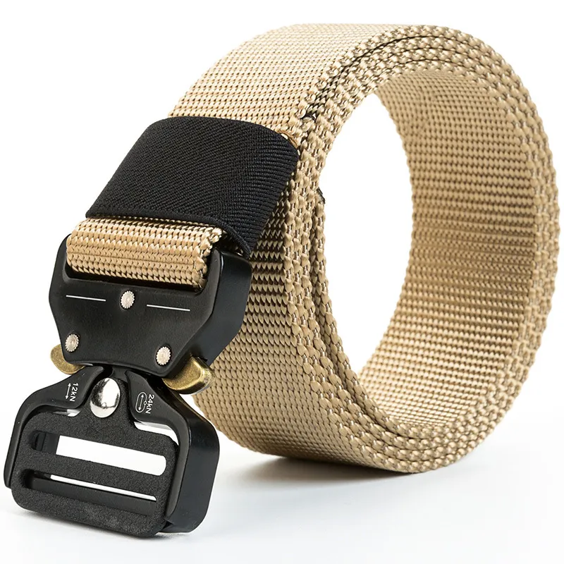 Cintura di nylon tattica Swat Combat Mulle Cinture di MOLLE Army Metal Buckle Attrezzatura di sopravvivenza Cinture di jeans Cincolo in vita 125 135CM224H