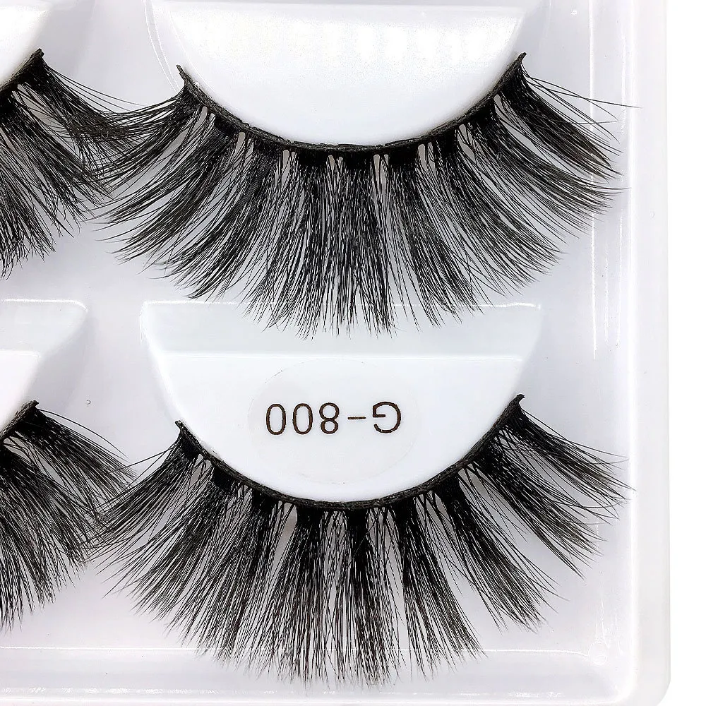 G800 Mink Eyelashes 3D Natural Long Thick Big False Lashes HandMade G801 G802 G803 G804 G805 G8069200644