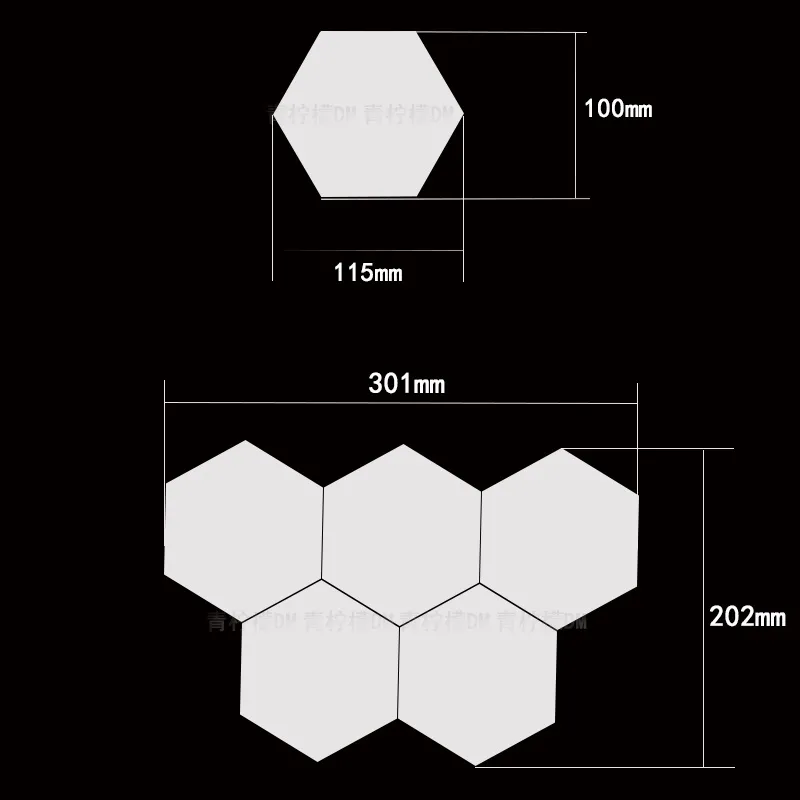 1-65 Stuks DIY Wandlamp Touch Schakelaar Quantum Lamp LED Zeshoekige Lampen Modulaire Creatieve Decoratie Muur Lampara245P