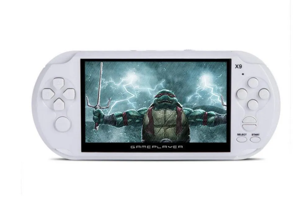 Videospelkonsol x9 handhållen spelspelare för PSP Retro Game 50Inch Support TV Out With MP3 Movie Camera Multimedia 5917003