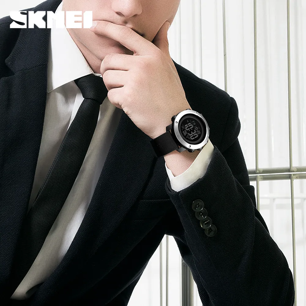 Skmei relógio esportivo masculino de marca de luxo 5bar relógios à prova d'água montre relógio despertador fashion relógio digital 1426217b