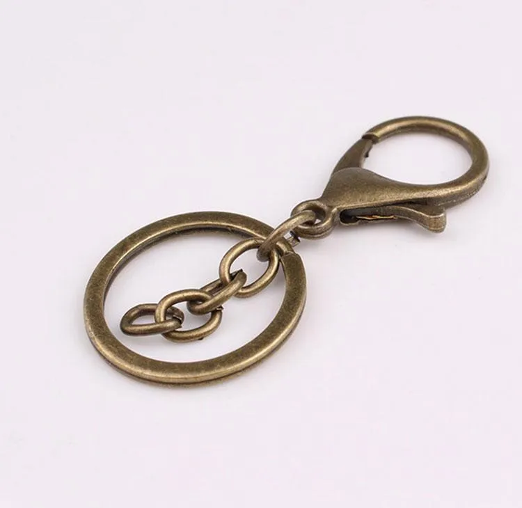 30mm Key Chains Key Rings Round Gold Silver Color Lobster Clasp Keychain  Charm Pendant Keyring Holder164p From 43,72 €