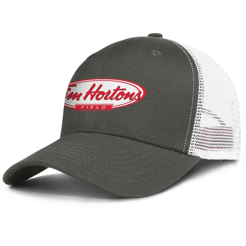 Tim Hortons Logo Mens och Womens justerbar Trucker Meshcap Designer monterade söta klassiska baseballhats fält restaurang logo6131696