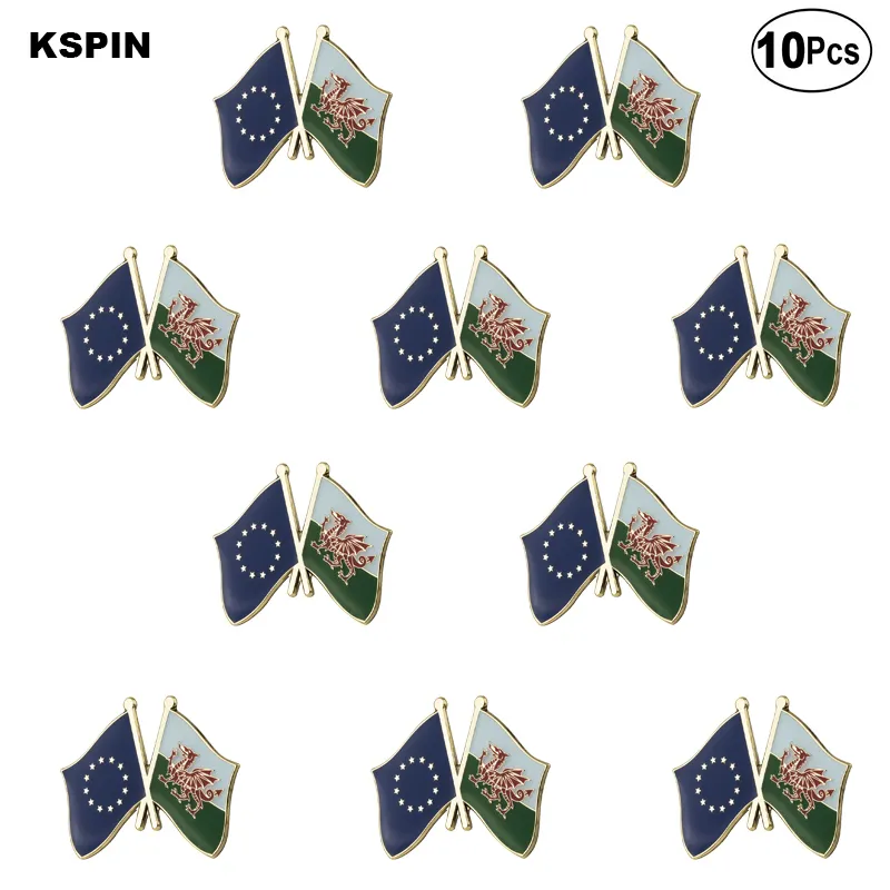 GALLES Portogallo Spilla da bavero Bandiera distintivo Spilla Spille Distintivi 10 pezzi molto