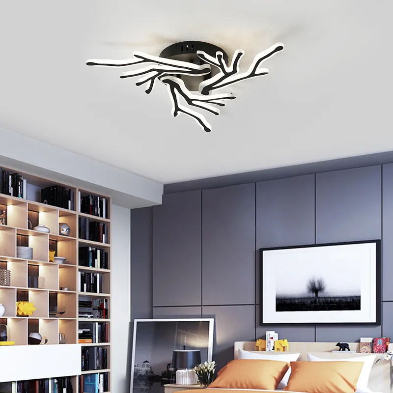 Modern Led Ceiling Light Antler Chandelier Lighting Acrylic Plafond Lamp for Living Room Master Room Bedroom292h