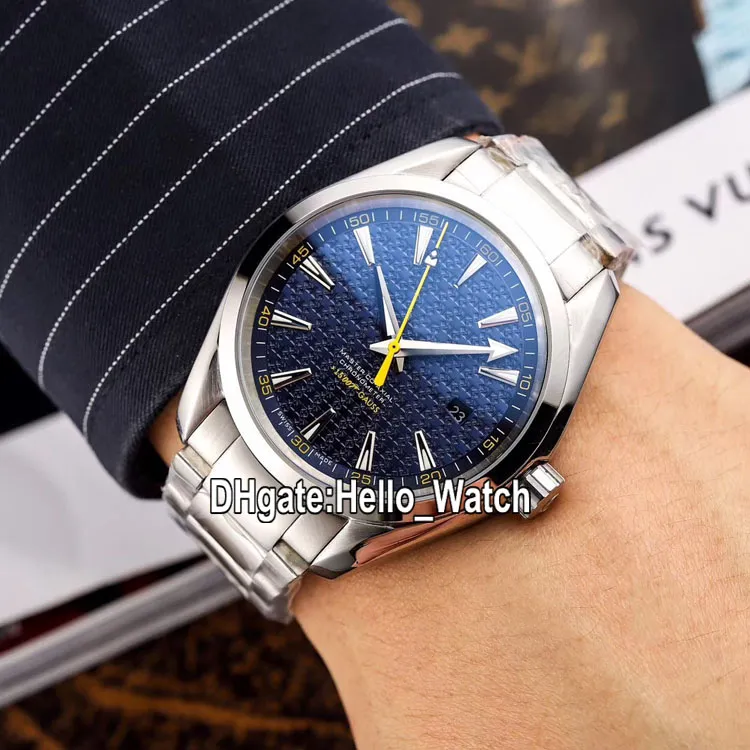 Nieuwe Aqua Terra 150M 220 10 41 21 06 001 Automatisch herenhorloge stalen kast grijze textuur wijzerplaat A2813 roestvrijstalen armband horloges H2517