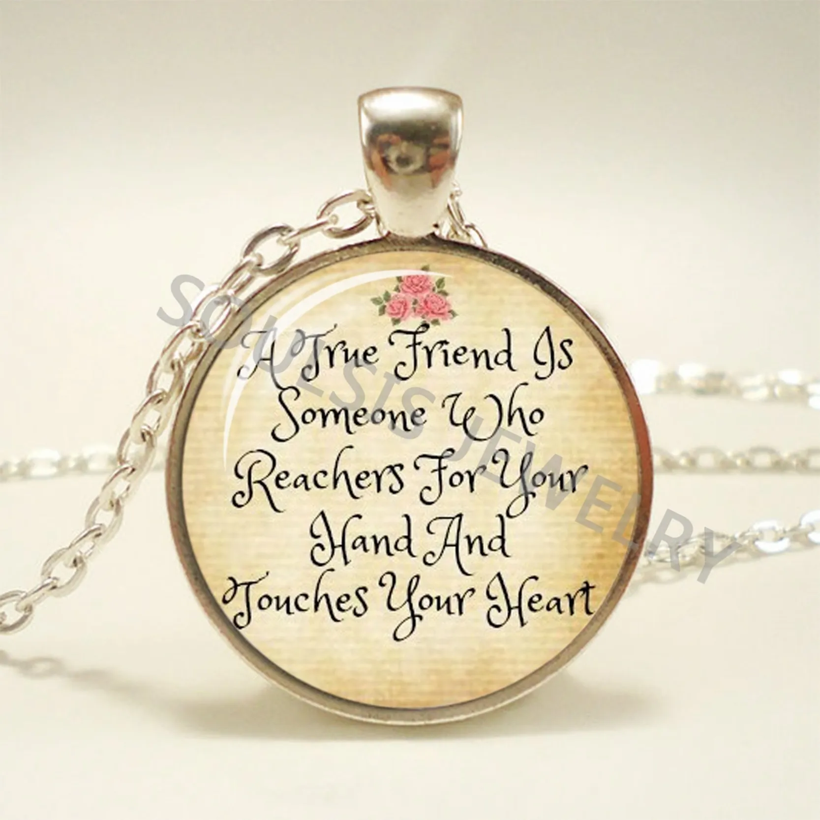 Always And Forever My Friend Quote Necklace Friend Theme Glass Dome Pendant Necklace Jewelry For Best Friend Favor Gifts