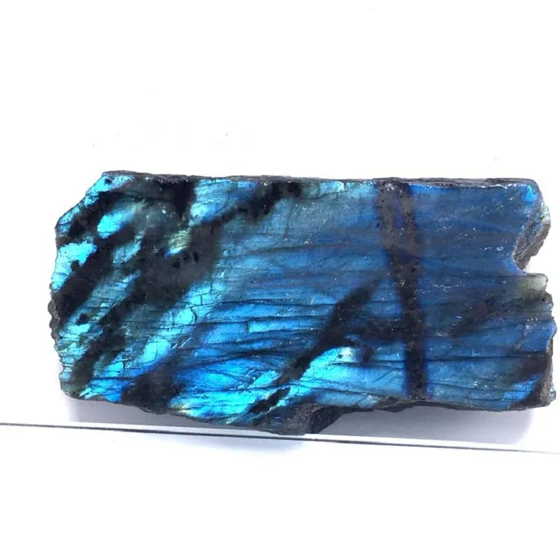 Pierre brute naturelle de labradorite, cristaux de quartz bruts, pierre d'énergie minérale Reiki pour la guérison, pierre de cristal 229r