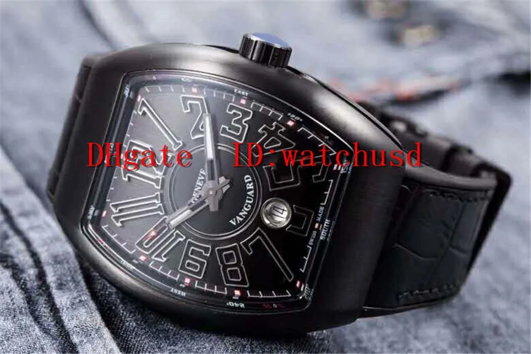 TF Factory V45 Vanguard Mens Wristwatch 45mm rostfritt stål armbandsur safirvattenbeständig sportklocka Swiss 2892 Automatisk 303J