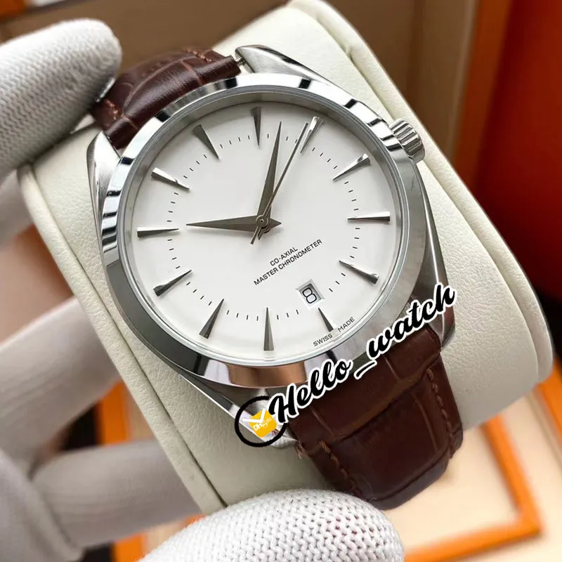 NY SPECIAL 39 5MM 511 53 40 20 02 001 VIT DIAL Automatisk herrklocka Rose Gold Case Brown Leather Strap Gents Watches Hello Watc331r