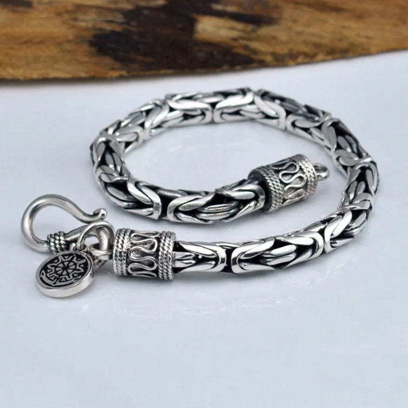 V-YA-Genuine-100-Real-Pure-925-Sterling-Silver-thick-Men-bracelet-Safe-Pattern-Bracelet-Free (3)