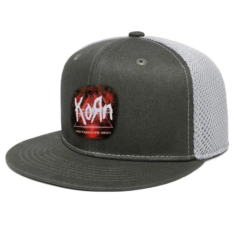 Korn Skull Splatter Image Unisex Flat Brim Trucker Cap Sport Jeugd Baseball Hoeden KoRn Encounter logo Nieuwe Metal Rock Band korn ban9289197