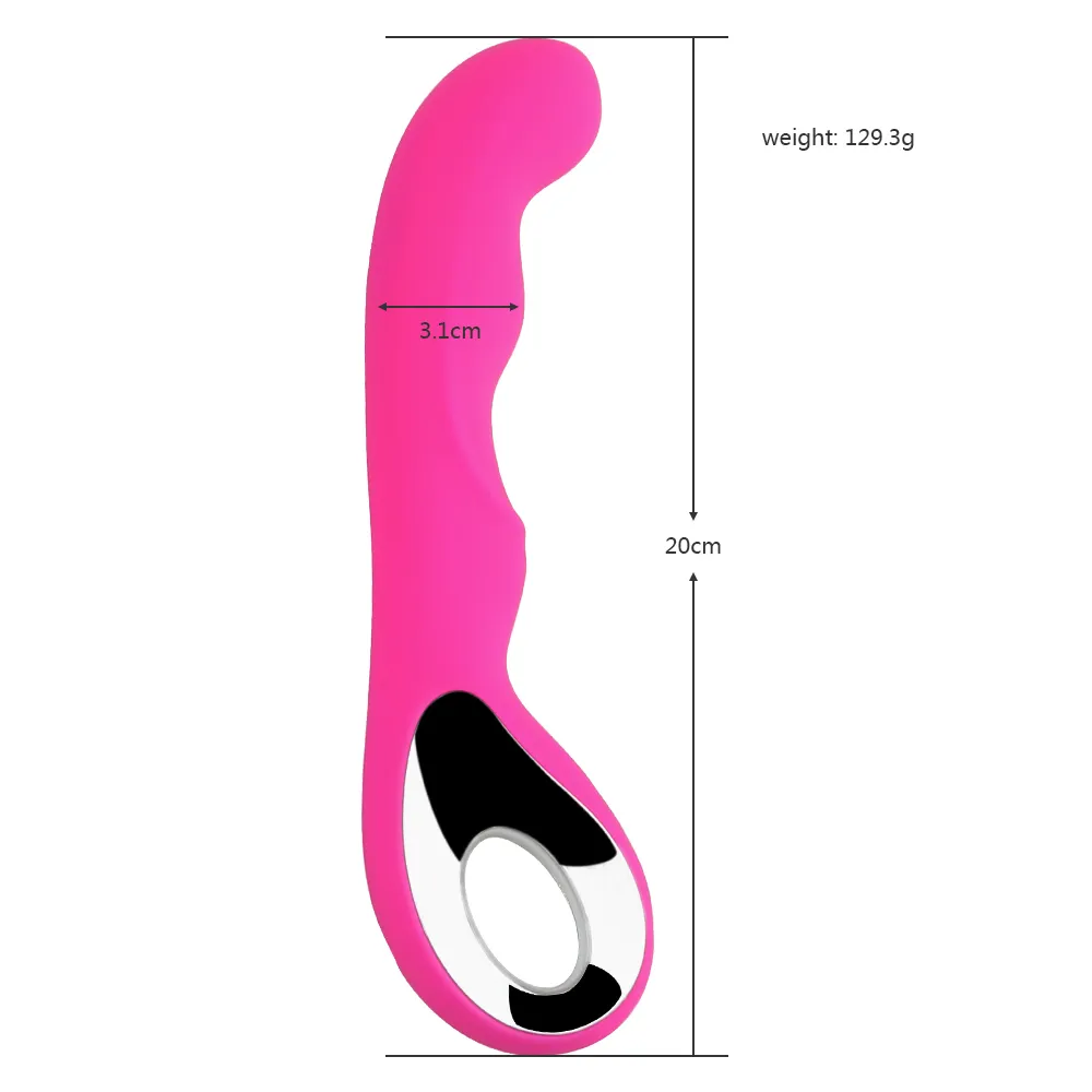 USB Rechargeable Female Masturbation Vibrator Clit and G Spot Orgasm Squirt Massager AV Vibrating Stick Sex Toy for Women Y20064811938