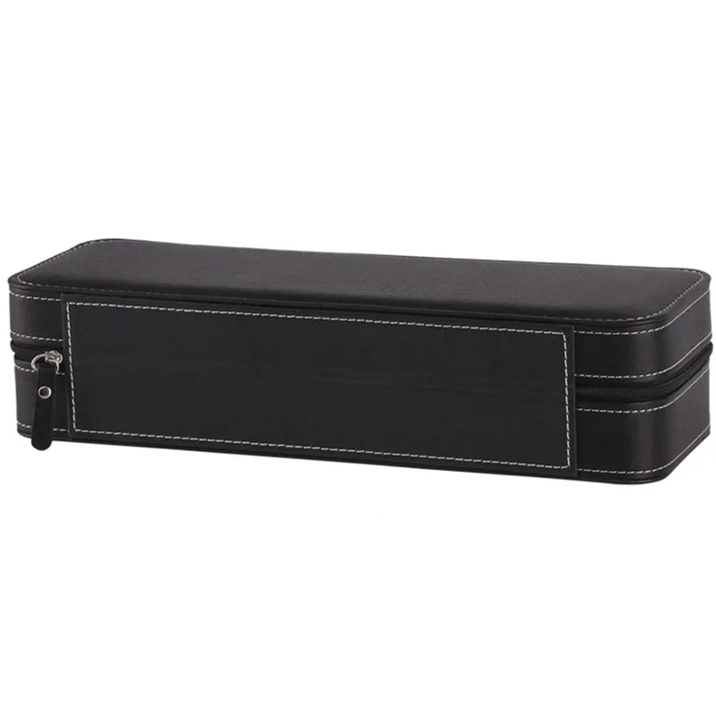 6 Slot Watch Box Portable zamek błyskawiczny Zebrek Zespół Magazynowy Buinage BoxBlack299g