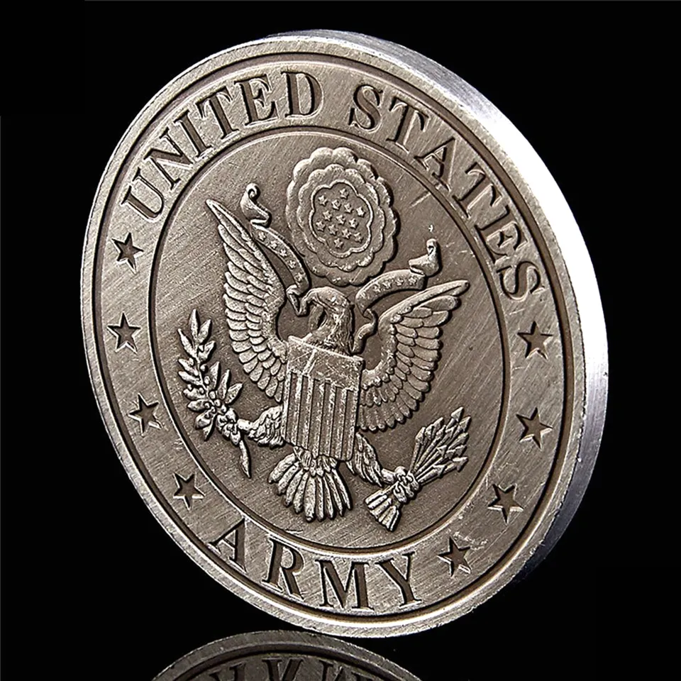 US AMERICA ARMY ARMY CRAFT SPECIAL FORCES NICE GREEN MIRITIOL BERET METAL CHALNGER COIN Collectibles5731841