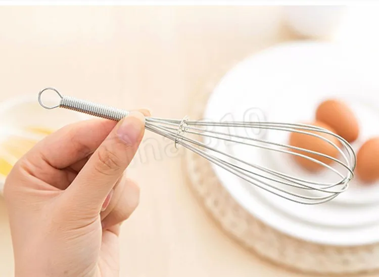 Handle inoxydable Handle Egg Beater Brink Moux de fouet mousse de cuisine outils d'oeufs mini-mancheur Mélangeur Agitateur Agitateur T2I564913553410