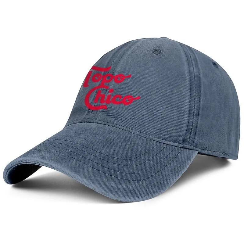 Topo Chico eau minérale eau gazeuse casquette de baseball en denim unisexe équipe cool chapeaux élégants Vintage vieux marbre blanc drapeau américain306w