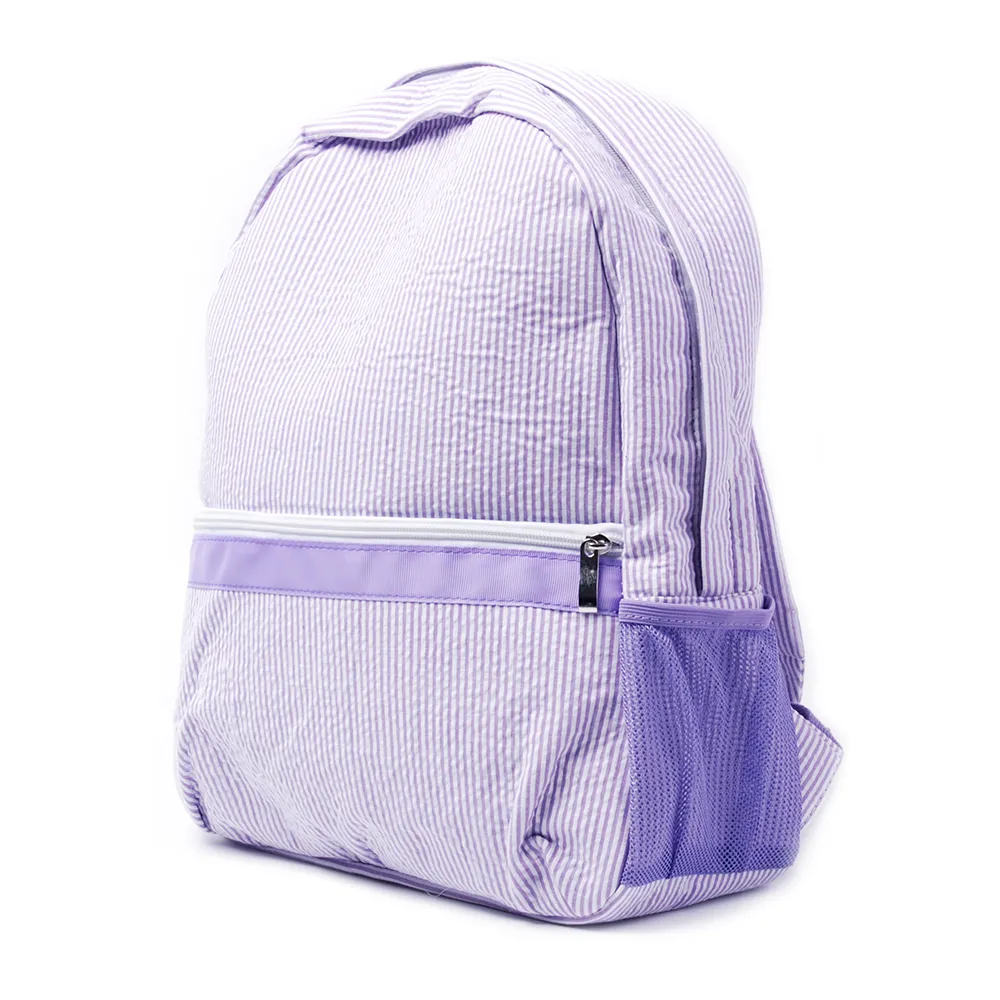 Borse scolastiche di Domil Seersucker Stripes Cotton Classic Backpack Soft Girl Backpack personalizzati Boy Dom031282i