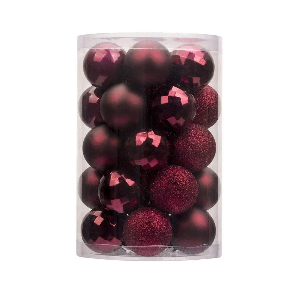 34 Uds bolas de Navidad decoraciones para árboles de Navidad adornos de Navidad 4CM bola de decoración navideña regalos de Año Nuevo 253z
