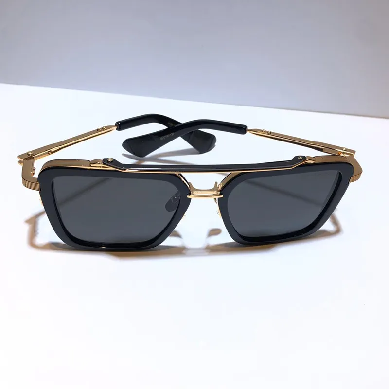 Nouveau sept lunettes de soleil Men Top Metal Vintage Fashion Style Square Cadre de protection extérieure UV 400 Eyewear avec étui vendu par 312i