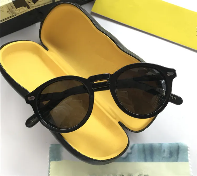 Qua depp retro-vintage маленькие круглые милицн поляризованные солнцезащитные очки UV400 46-23-145 Star Style Unisex Италия импортированная планка ful270k
