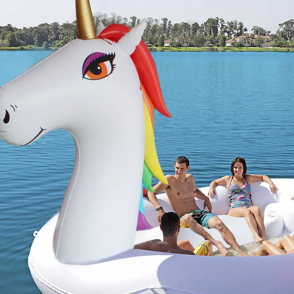 5M Basen Giant Inflatible Uniicorn Party Bird Island Duży rozmiar giganta łodzi jednorożca Flamingo Flamingo Wyspa na 6-8 Person R254H