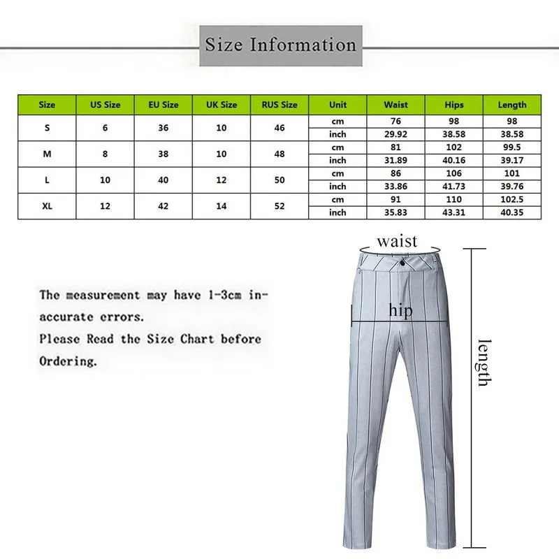 Smart Casual Pants Men Spring Fashion Slim Trousers Pantalones Hombre Striped Straight Leg Joggers Pencil Pants Male Streetwear V21968