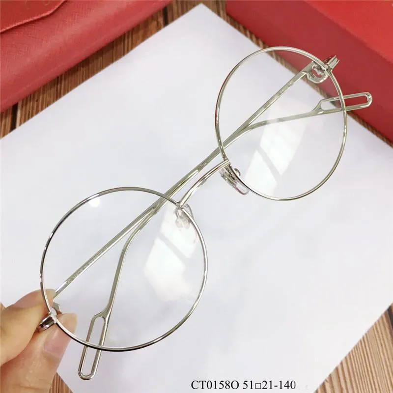 New fashion designer frame round k gold retro vintage style 0158 unisex optical glasses outdoor style can do prescription glasses253U