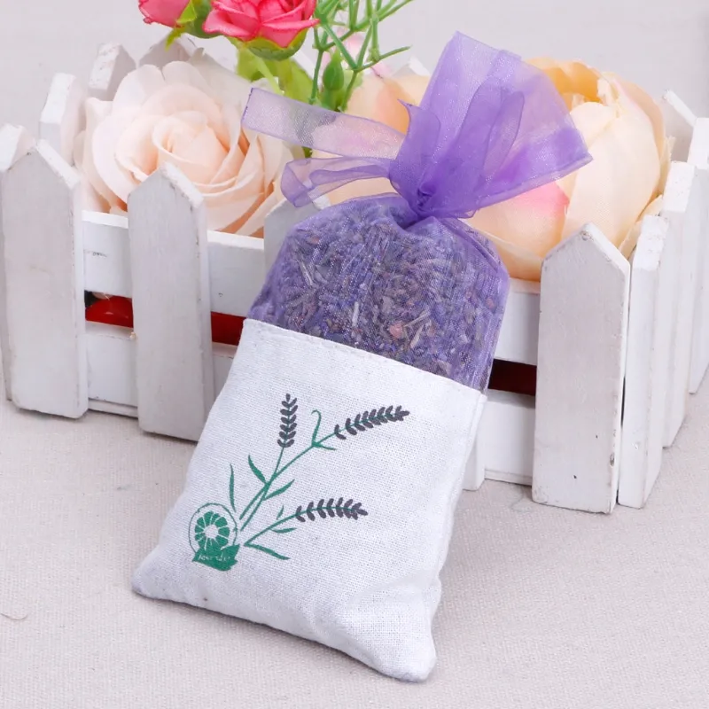Bolsa de bolsita de flores secas con brotes de lavanda Natural, aire aromático para el hogar y el coche, refresco de 330w
