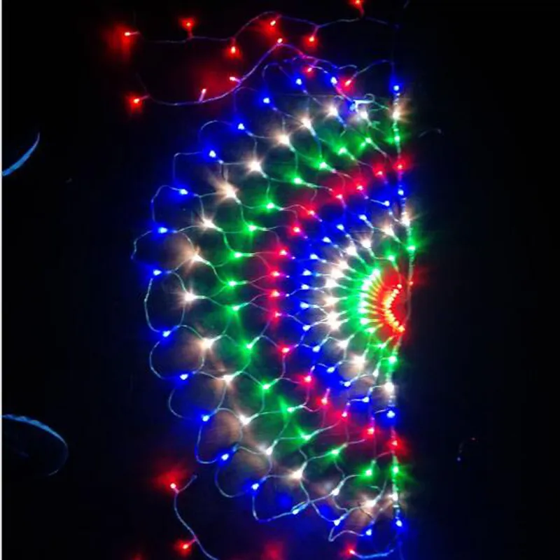 3M 412LED Peacock Curtain Icicle String Light Christmas Mesh Net Fairy Garland Garland Light Party Backdrop Light308C