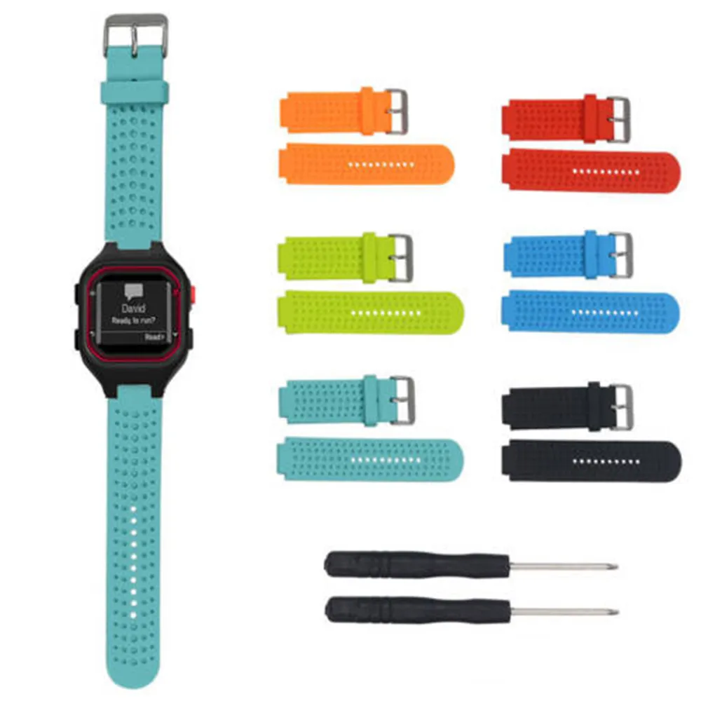 Sport Silicone Watch Wrist Band -rem för Garmin Forerunner 25 Titta på handledsgummibandens ersättning1749032