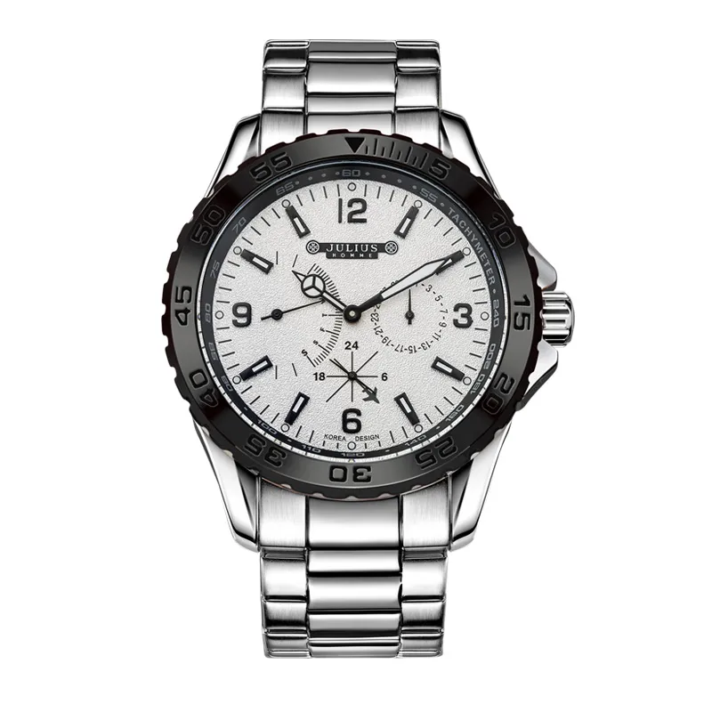 JULIUS Nieuwe collectie Luxe Topmerk Chronos kleine wijzerplaat Horloges Hoge kwaliteit Heren Outdoor Sport Horloge Voor Man Casual JAH-095265g