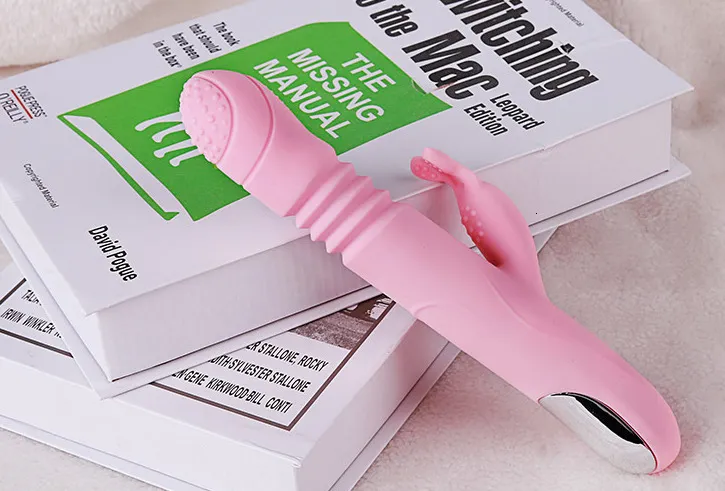 Calefacción Telesic Rabbit Vibrador Giratorio 10 Modo Consolador Vibrador Punto G Estimulador de Clítoris Adultos Juguetes Sexuales Para Mujer J190626