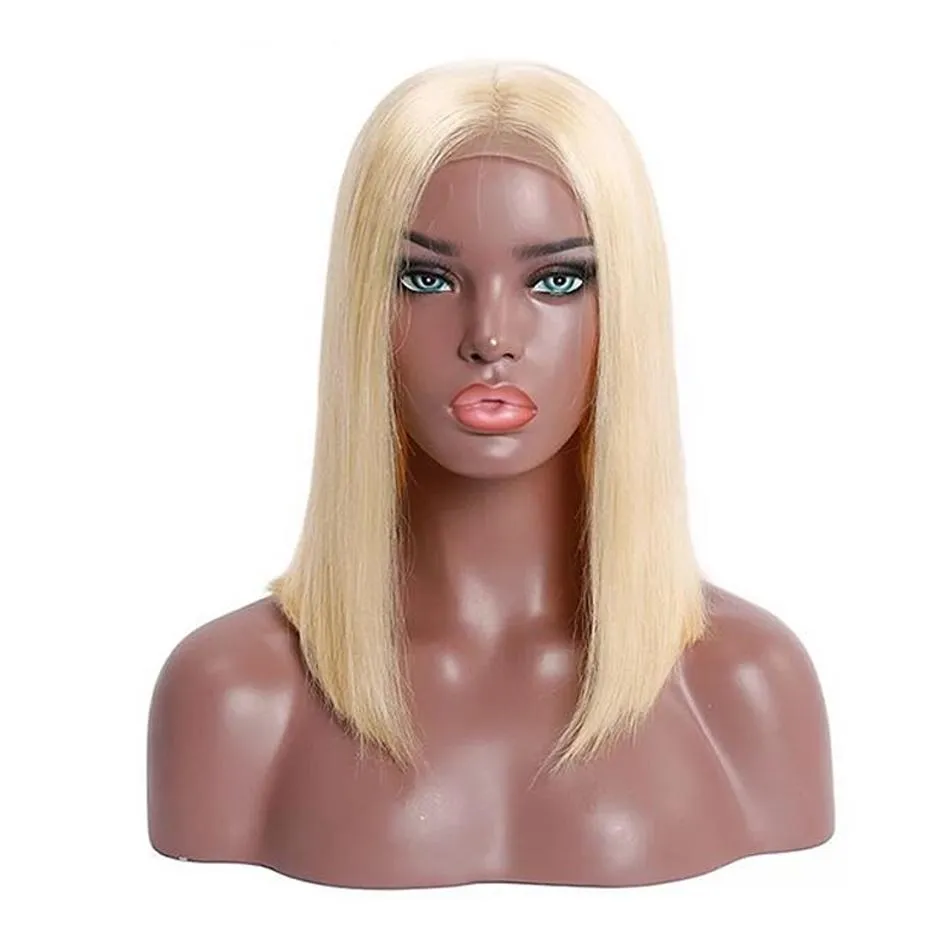New 613 blonde full lace wig human hair Bob Lace Front Wigs Pre Plucked Straight Human Hair Wigs For Black Women9459173