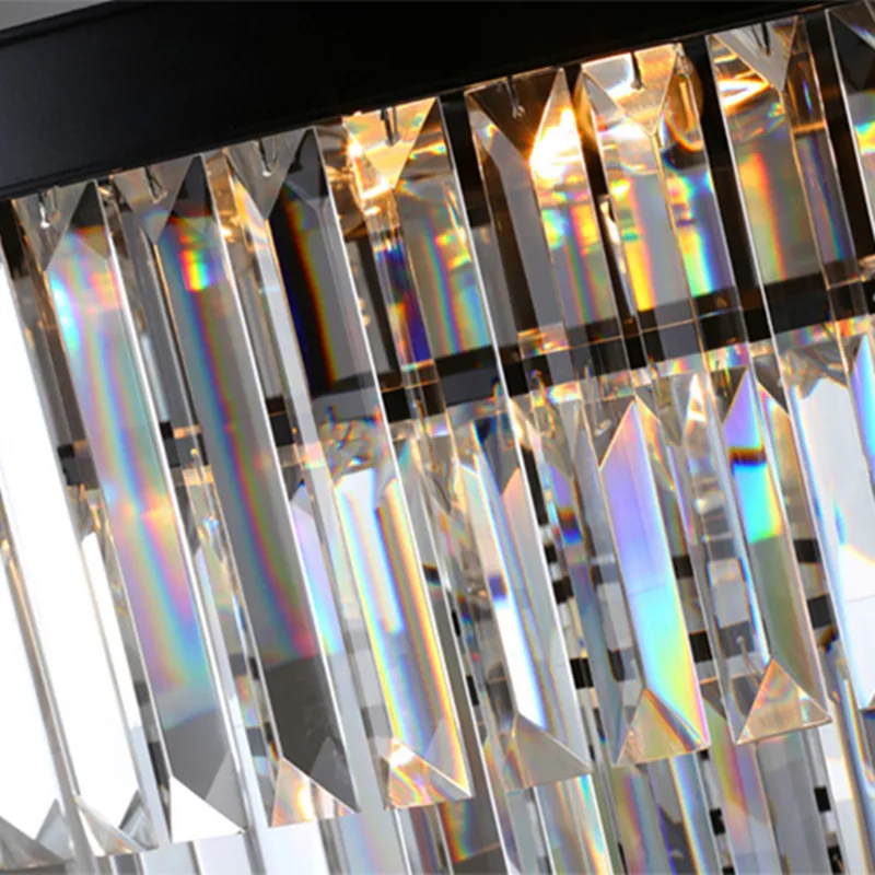 Nowoczesne prostokątne jasne krystaliczne oświetlenie kryształowe żyrandole Luminaria de Techo Hanglamp Oprawy oświetleniowe do życia256k