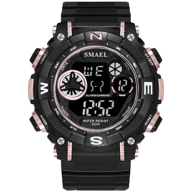 Cyfrowe zegarek sportowy Waterproof Watch Smael Watch S thock Montre Mens Watches Watches Top Brand 1317 Mężczyzn Watches Digital LED249W