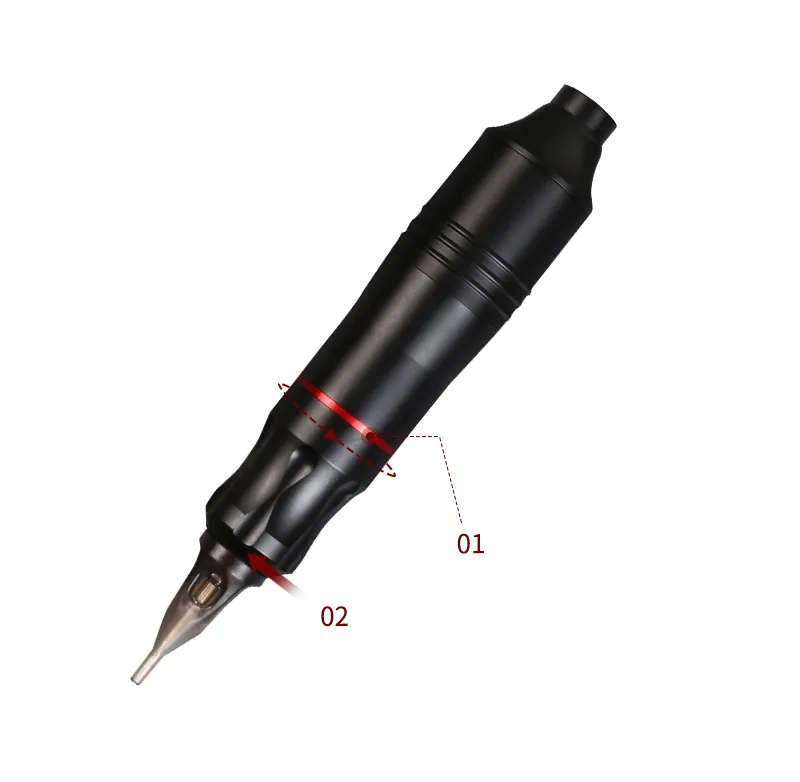 HJTAT Professional Tattoo Pen Gun Machine para suprimentos de agulhas de cartucho 220624