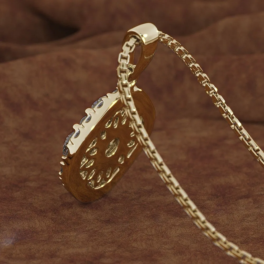 18-каратное розовое золото 2 карата с бриллиантом Подвеска Квадратное золото 18-каратного халцедона Bizuteria Женское квадратное ювелирное ожерелье pierscionki Gemstone CX26856240