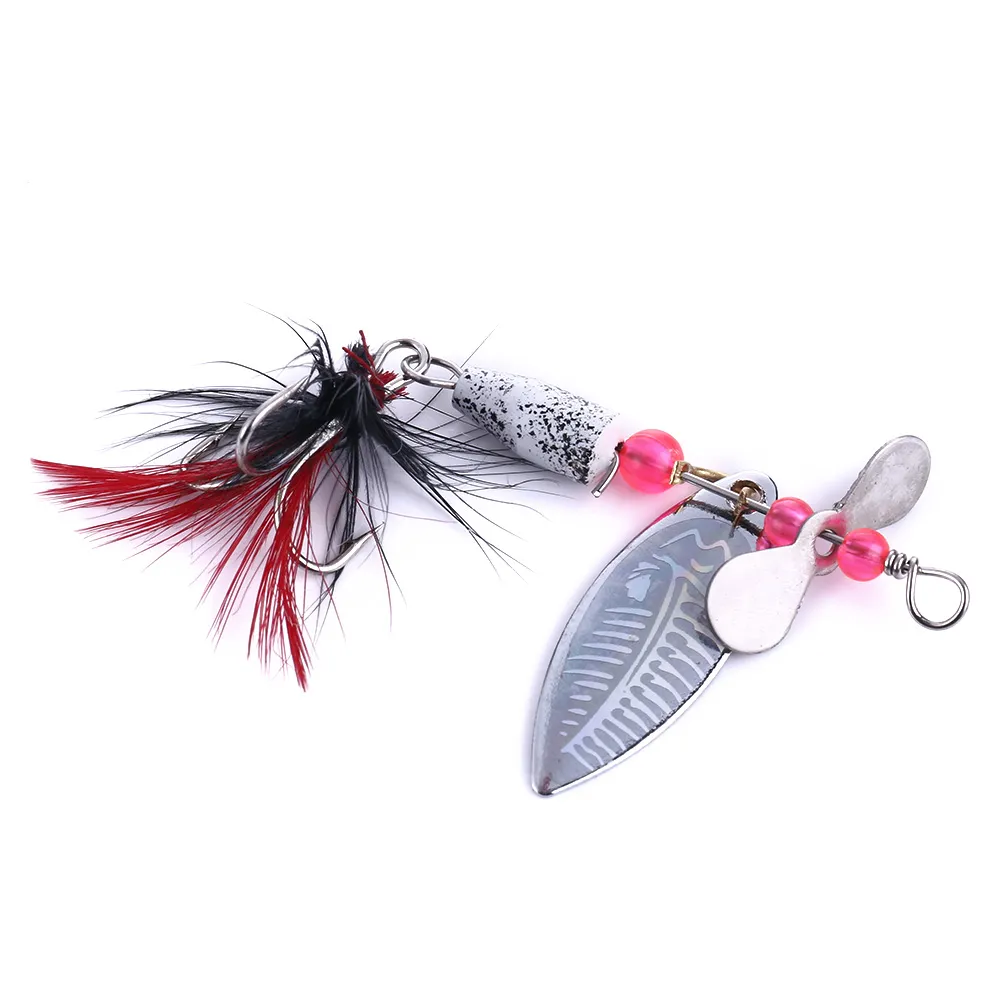 HENGJIA leurres de pêche 4 2g mini Wobbers main Spinner brillant paillettes cuillère appâts matériel de pêche carpe fish190d